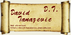 David Tanazević vizit kartica